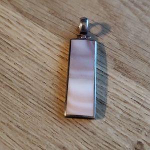 Rectangle pink pendant